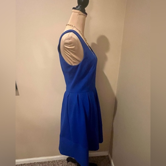 Banana Republic Vibrant Blue Midi Fit & Flare Dress with Pockets,
size 8 - Picture 3 of 11